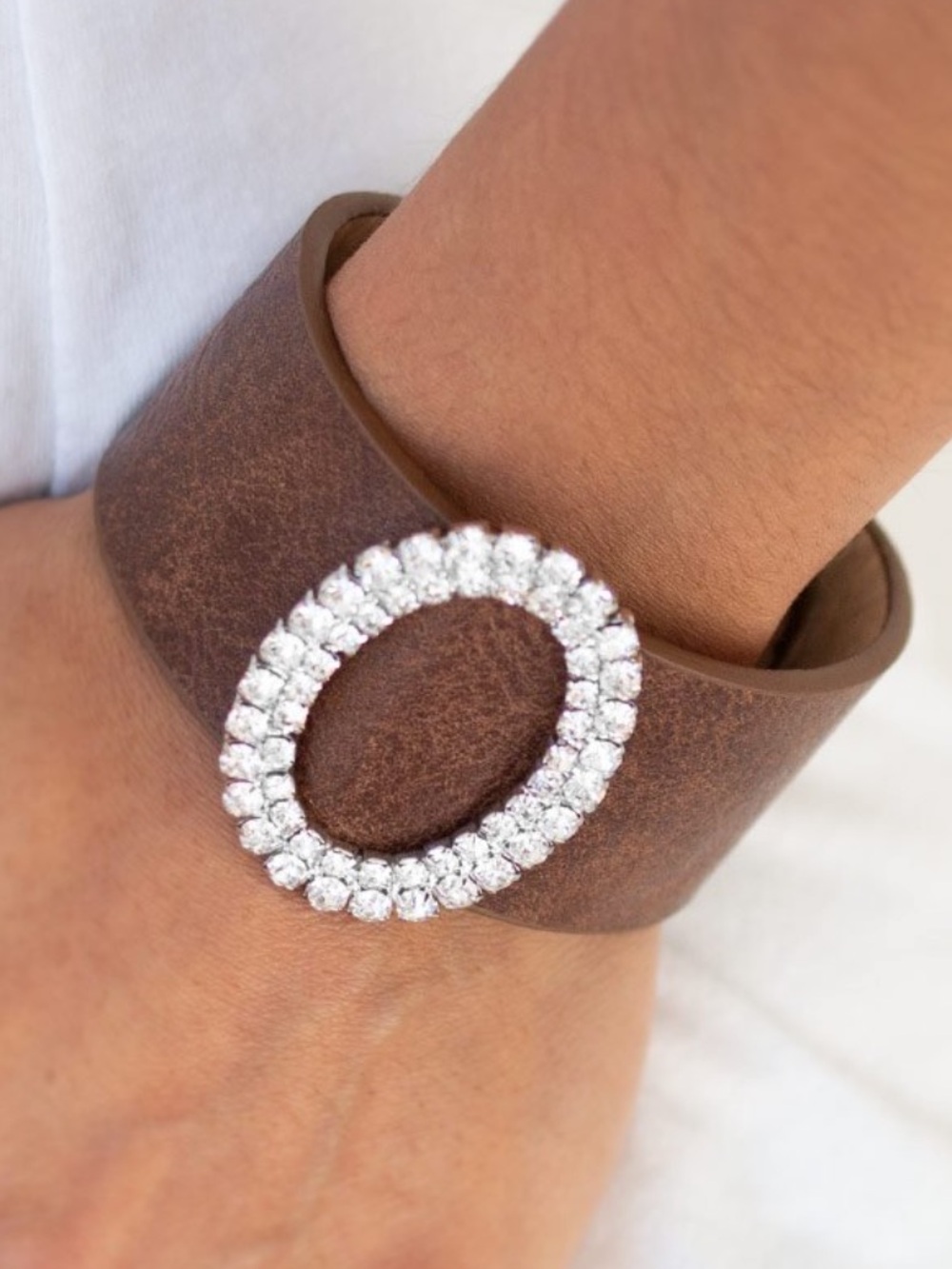 Brown Leather Cuff Bracelet